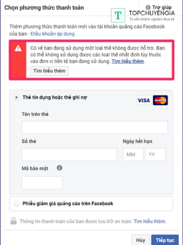Cách làm thẻ Visa chạy quảng cáo Facebook